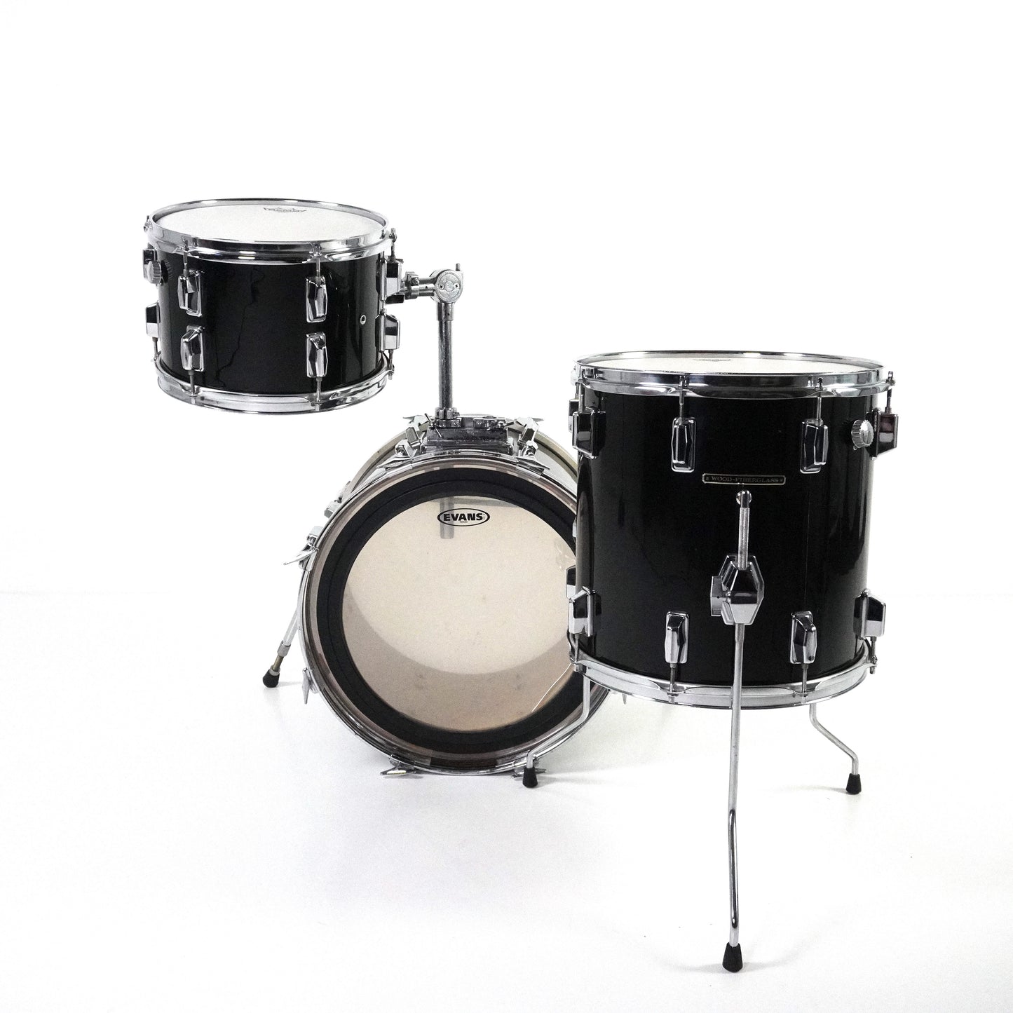 Pearl 3-Piece Wood-Fibreglass Kit in Black 18,12,14