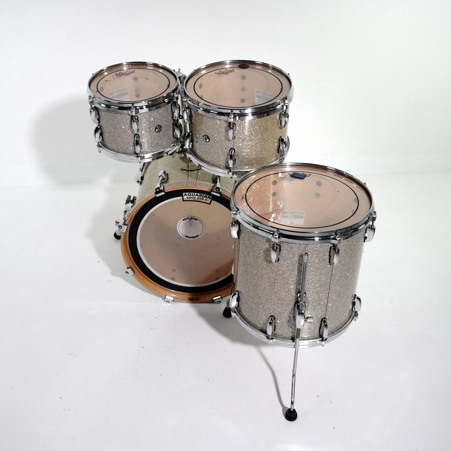 Pearl Masters Maple 4-Piece Drum Kit in Silver Sparkle 18,10,12,14