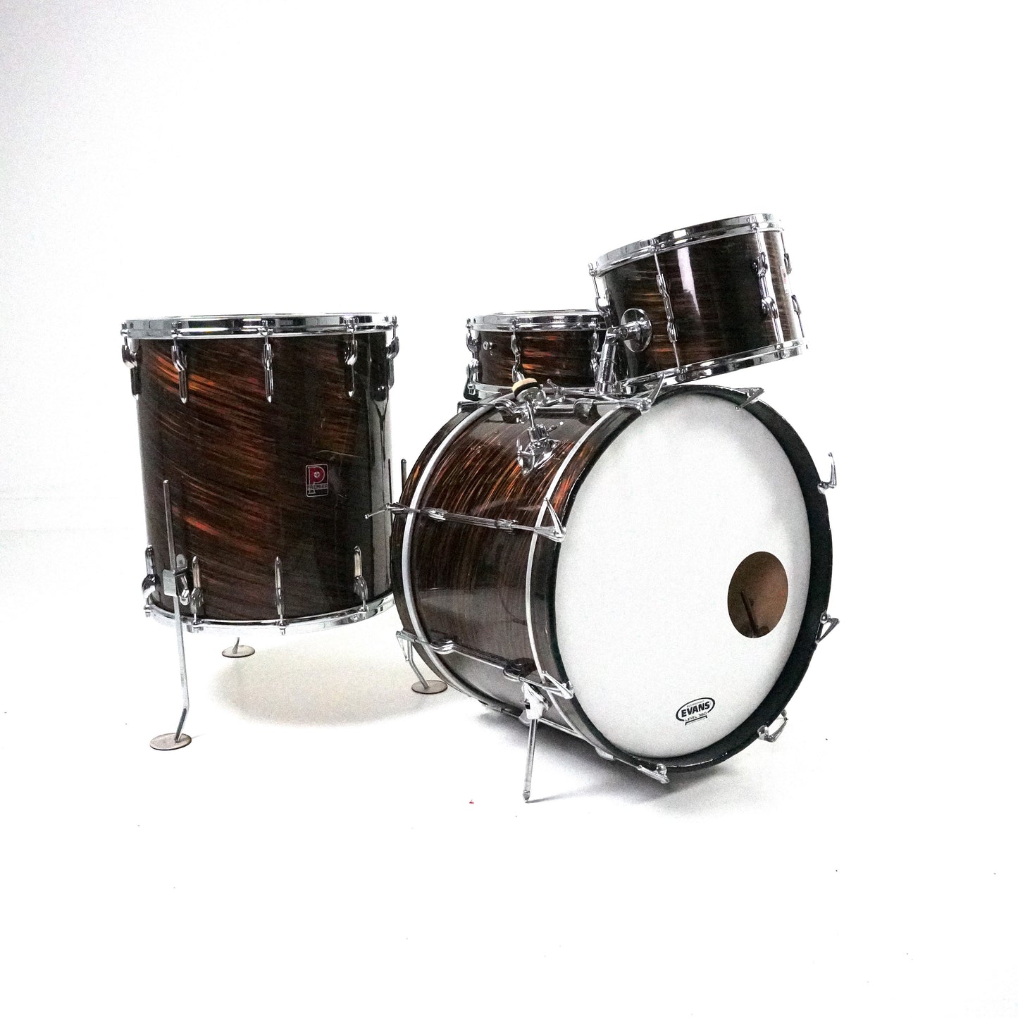 Premier Mahagoni Duroplast Kit mit Royal Ace Snare 20,12,16,14 