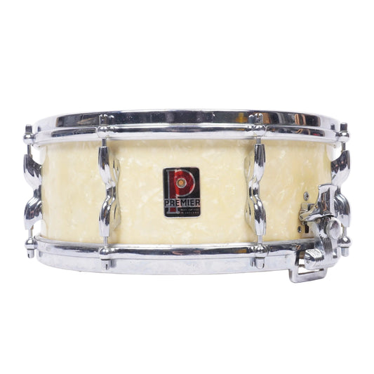 Premier Royal Ace 14x5.5 Snare Drum 1960s - White Marine Pearl - Collector Grade RUBIX DRUMS