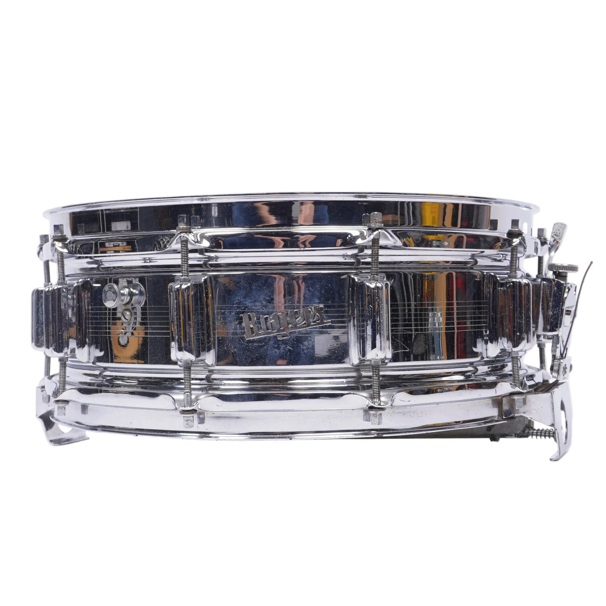 ROGERS DYNASONIC CHROME OVER BRASS SNARE DRUM (MADE IN ENGLAND)