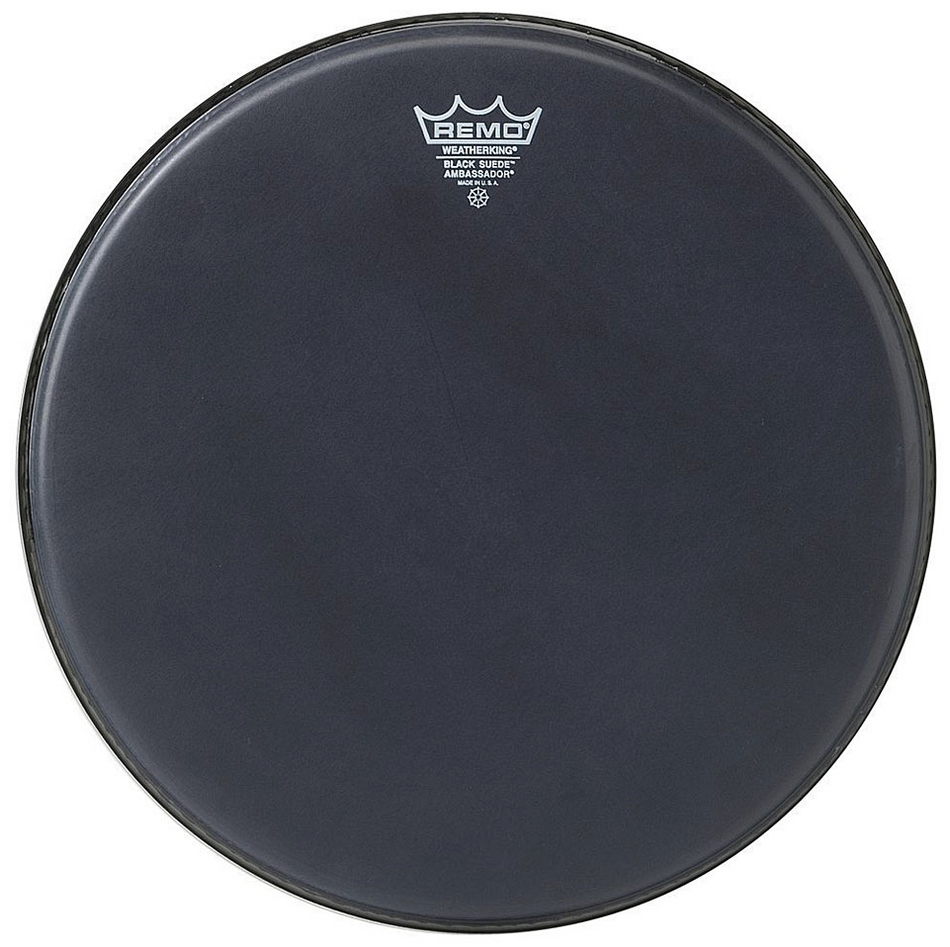 Remo Ambassador Black Suede Drum Head - BA-08-ES