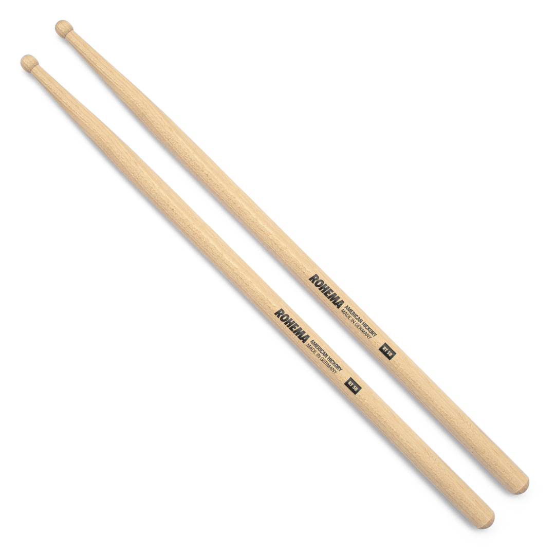 Rohema Rounded Tip RT 5B Hickory Drum Sticks - 61306