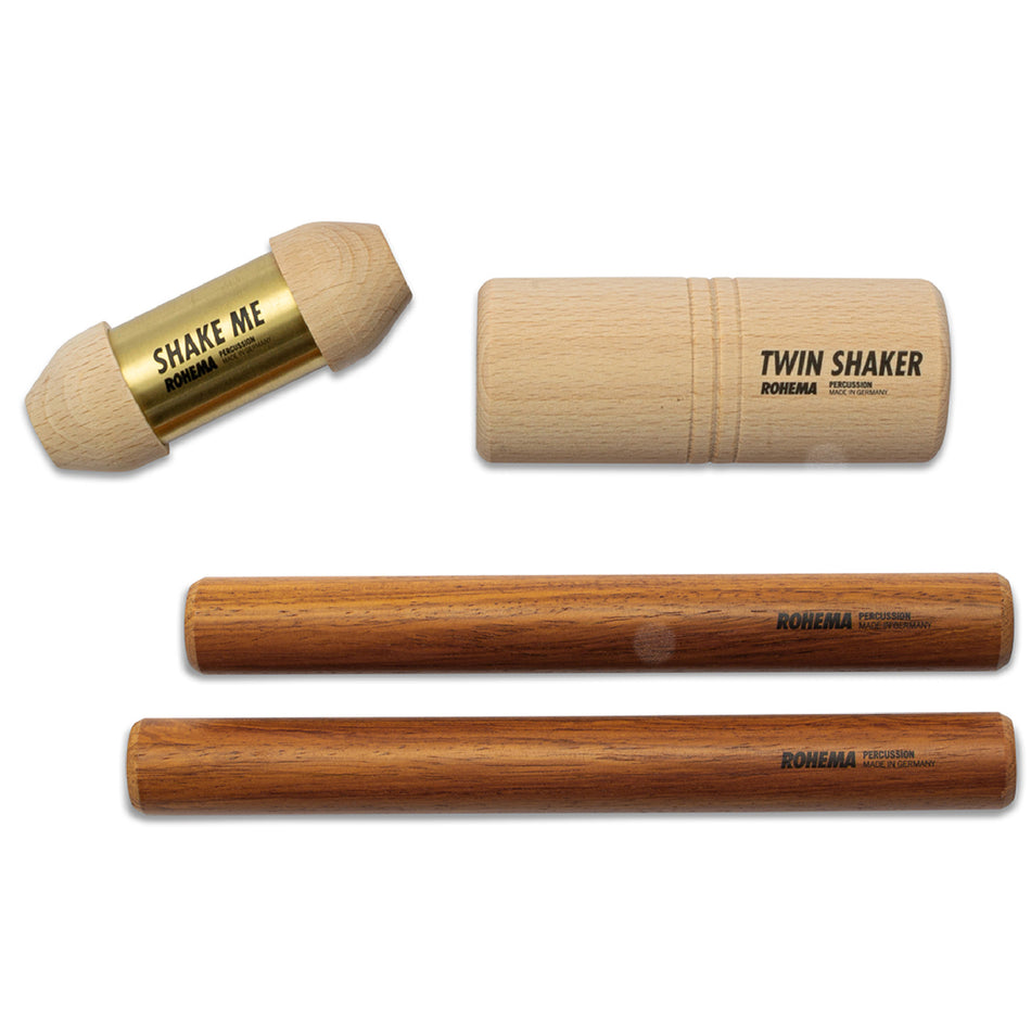Rohema Small Professional Percussion Kids Set - Shaker und Claves