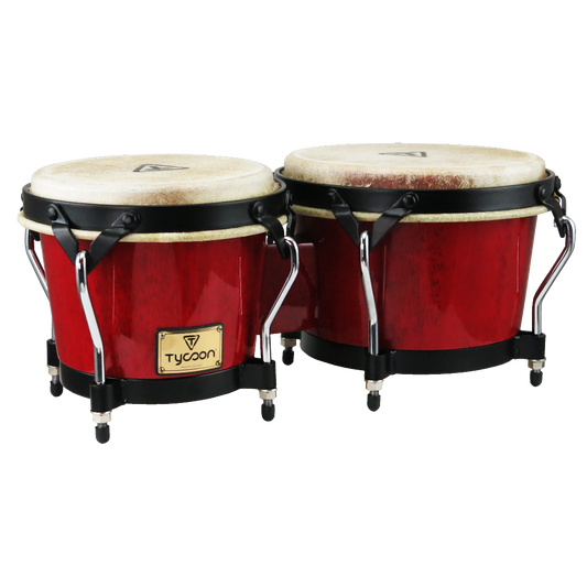 TYCOON PERCUSSION 7" & 8½" SUPREMO SERIES BONGOS - RED