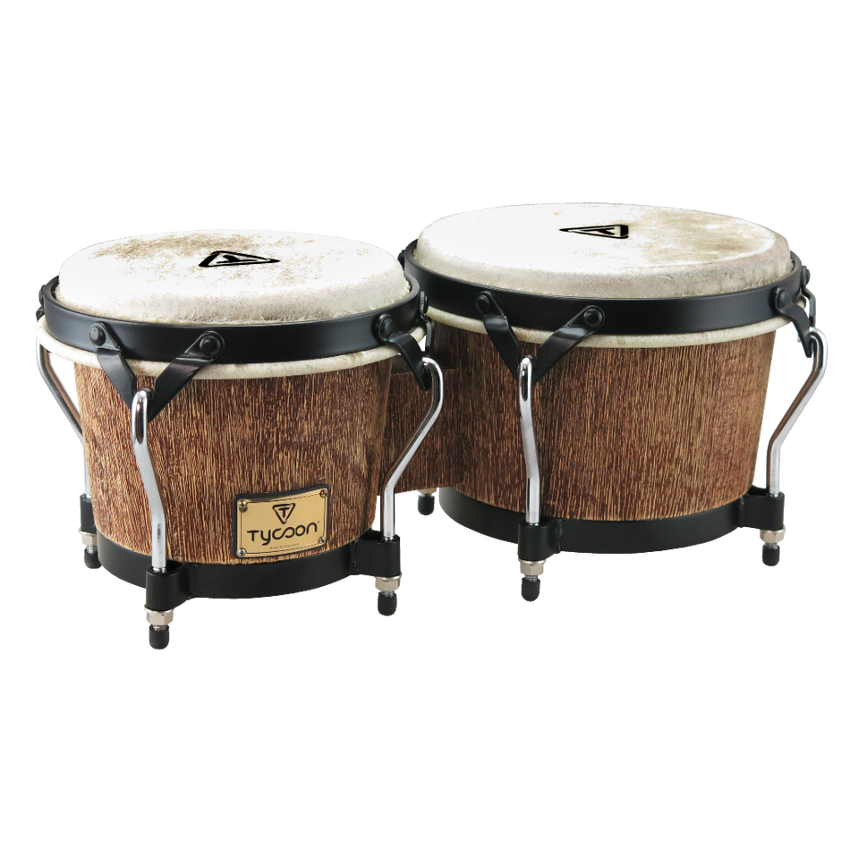 TYCOON PERCUSSION 7" & 8½" SUPREMO SELECT SERIES BONGOS - ISLAND PALM FINISH