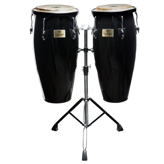 SUPREMO SERIES BLACK 10"&11" CONGAS WITH DOUBLE STAND