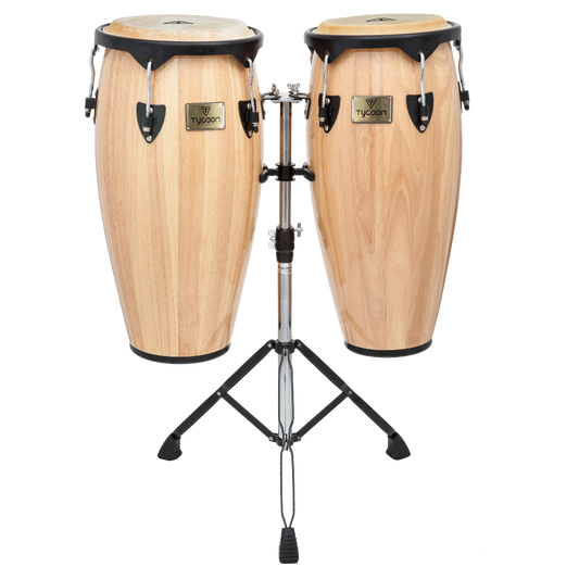 SUPREMO SERIES NATURAL 10"&11" CONGAS WITH DOUBLE STAND