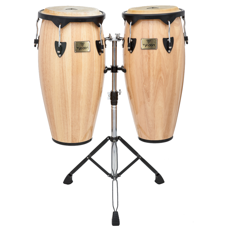 SUPREMO SERIES NATURAL 10"&11" CONGAS WITH DOUBLE STAND
