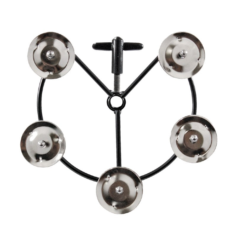 TYCOON SMALL HI-HAT TAMBOURINE - 5 PAIR STEEL JINGLES