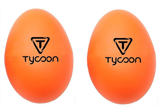 PLASTIC EGG SHAKERS ORANGE (PAIRS)