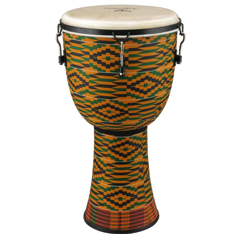 TYCOON 10" KEY-TUNED FIBERGLASS DJEMBE - KENTE FINISH