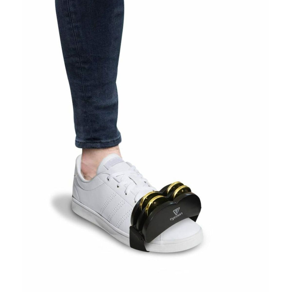 TYCOON FOOT TAMBOURINE WITH BRIGHT BRASS JINGLES