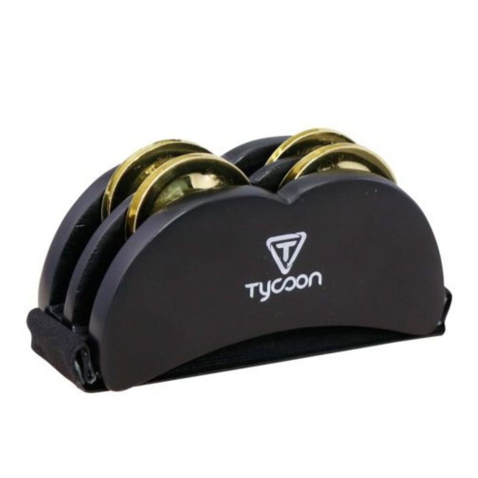 TYCOON FOOT TAMBOURINE WITH BRIGHT BRASS JINGLES
