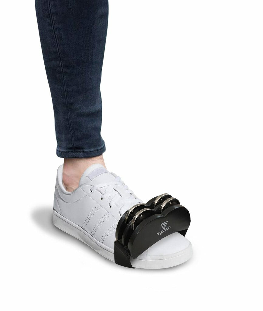 TYCOON FOOT TAMBOURINE WITH BRIGHT STEEL JINGLES