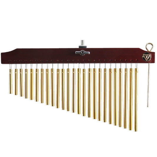 TYCOON 25 CHIMES WITH SIAM OAK BROWN FINISH WOOD BAR GOLD