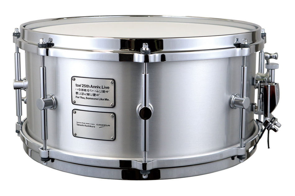 Canopus |Takashi Kashikura toe | 25th Anniversary Snare Drum | 14" x 6.5" | 3mm Aluminium | TKT-1465AL3
