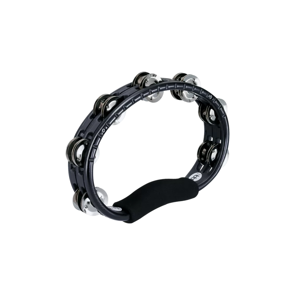 Meinl Hand Held ABS Tambourine, Double Row Nickle Plated Steel Jingles, Black