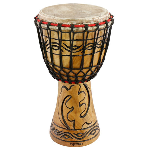 TYCOON 10" HAND-CARVED ROPE-TUNED DJEMBE MASTER HANDCRAFTED FINISH