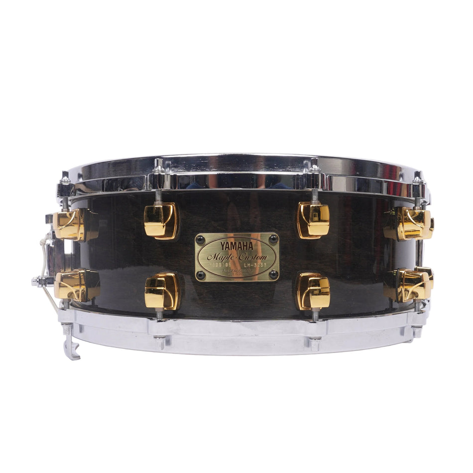 YAMAHA | MAPLE CUSTOM | SNARE DRUM | 14" x5.5" | BLACK LACQUER