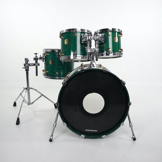 Yamaha 4-Piece Maple Custom Drum Kit in Emerald Green 22,12,12,14