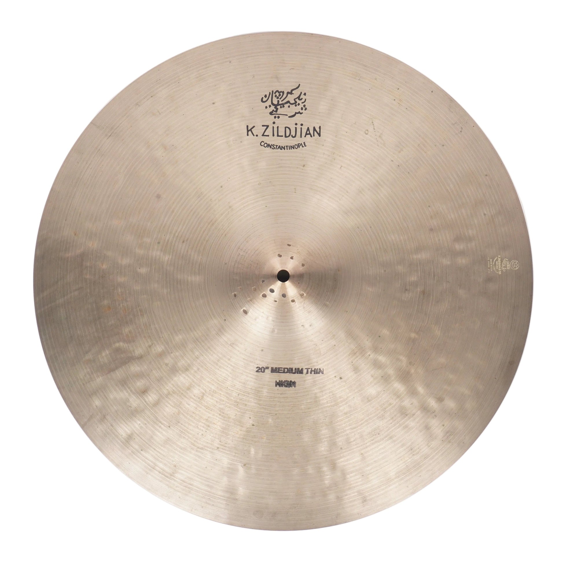 ZILDJIAN CONSTANTINOPLE MED THIN HIGH 20"  RIDE RUBIX DRUMS