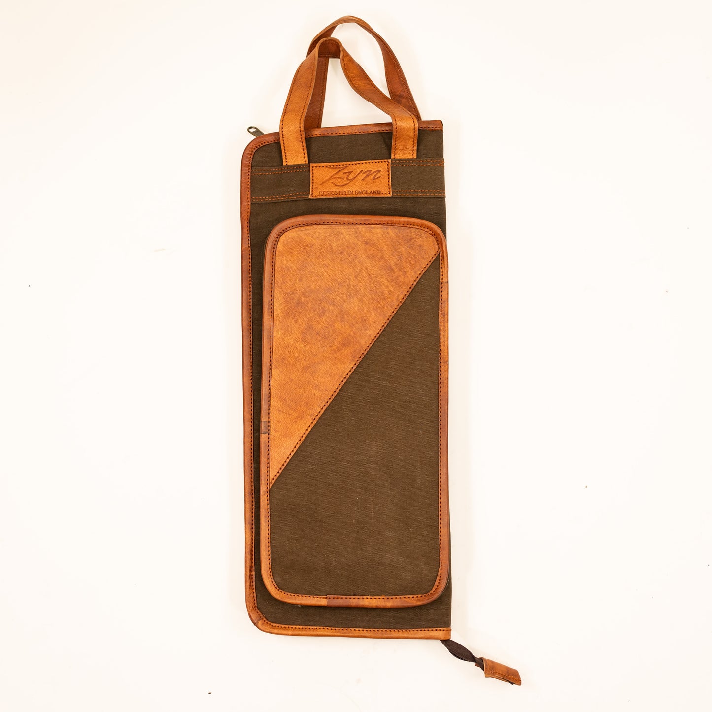 Zyn Luxus-Sticktasche aus Leder und Canvas