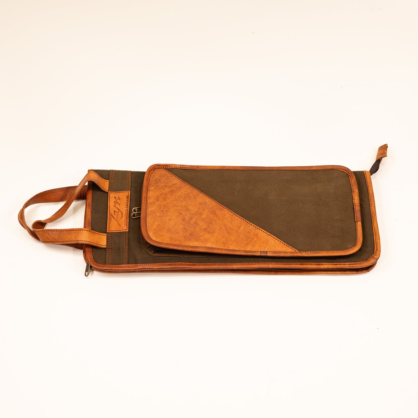 Zyn Luxus-Sticktasche aus Leder und Canvas