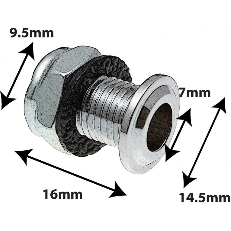 SPAREDRUM AVH8 - DIE CAST AIR VENT GROMMET 16MM Quantity 1