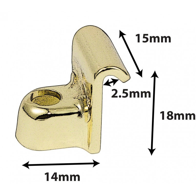 SPAREDRUM DC7RA - HSFB23 DRUM CLAW HOOK - RAW BRASS (X2)