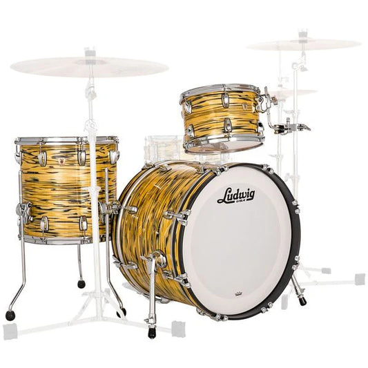 Ludwig Classic Maple "Downbeat" Drum Kit Shell Pack 20/12/14 In Lemon Oyster
