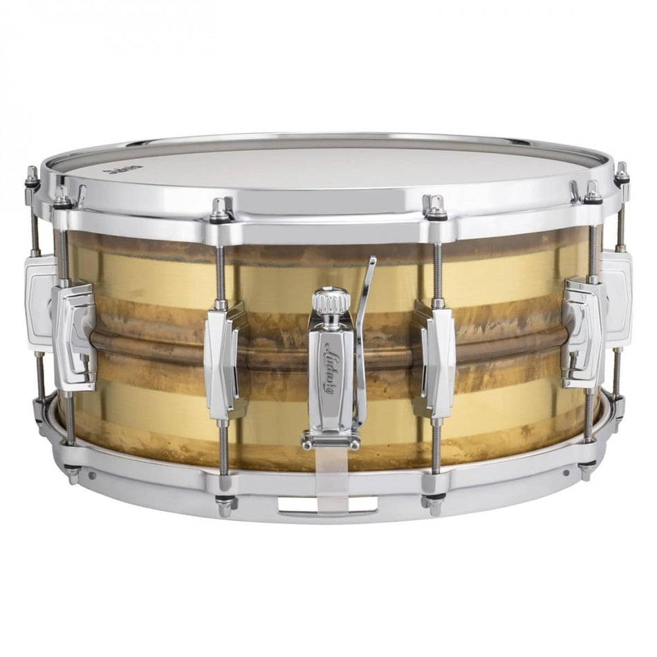 Caisse claire phonétique Ludwig 14" x 6,5" en bronze rayé, édition limitée