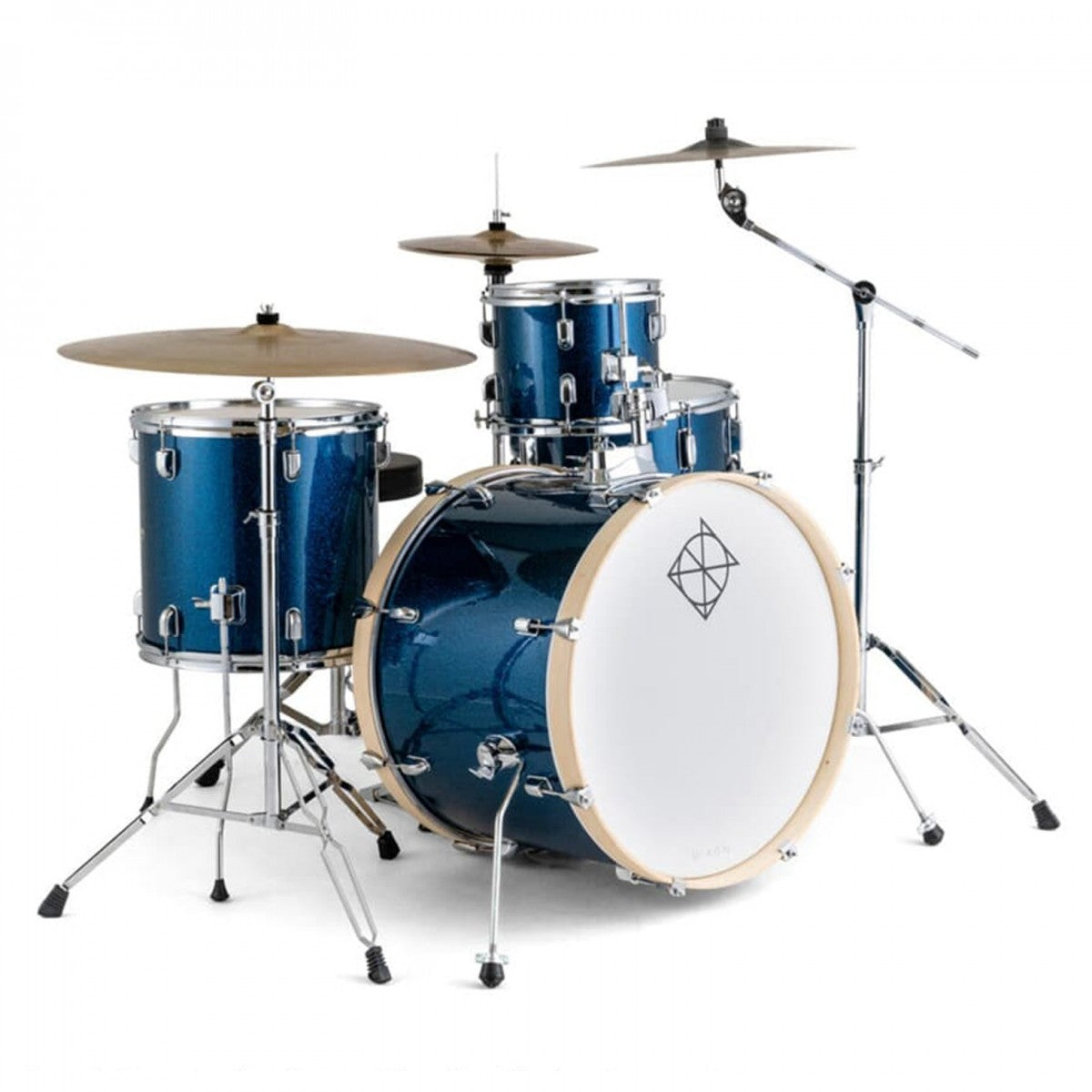 Dixon Drums Spark 20'' 5pc Drum Set, Ocean Blue Sparkle