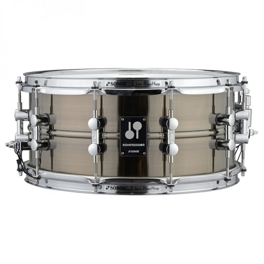 Sonor - Kompressor Brass Snare Drum 14" x 6.5" In Black Nickel Plated Finish