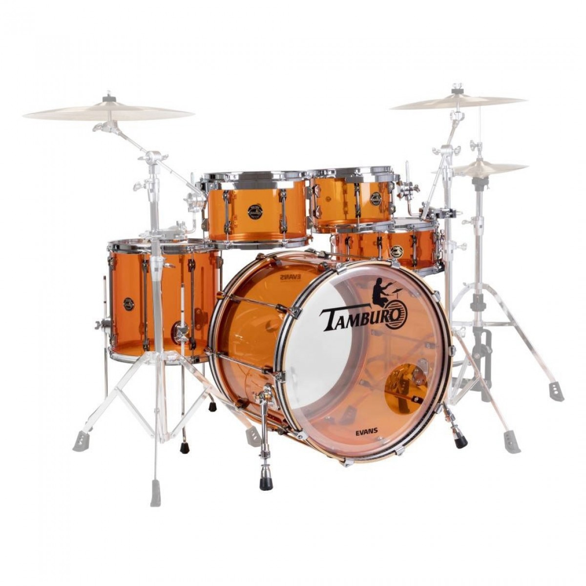 Tamburo Volume 520 - 5 Piece Drum Kit in Acrylic Yellow