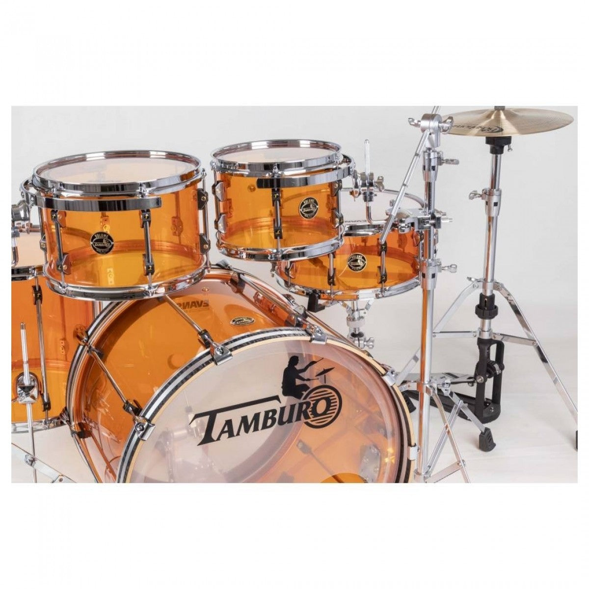 Tamburo Volume 520 - 5 Piece Drum Kit in Acrylic Yellow