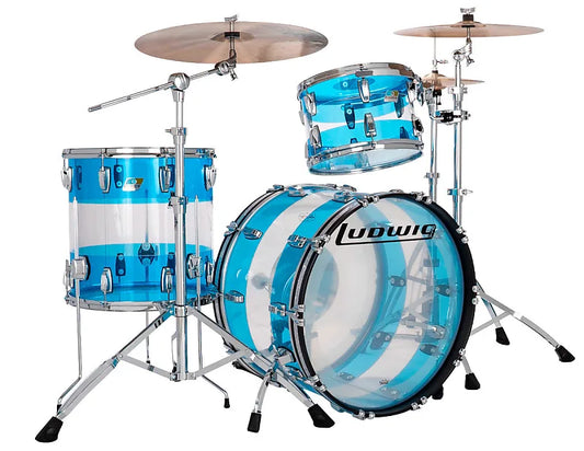 Ludwig Vistalite Fab 50th Anniversary Shell Drumkit - Blue Clear Blue