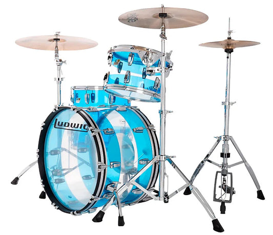 Ludwig Vistalite Fab 50th Anniversary Shell Drumkit - Blue Clear Blue