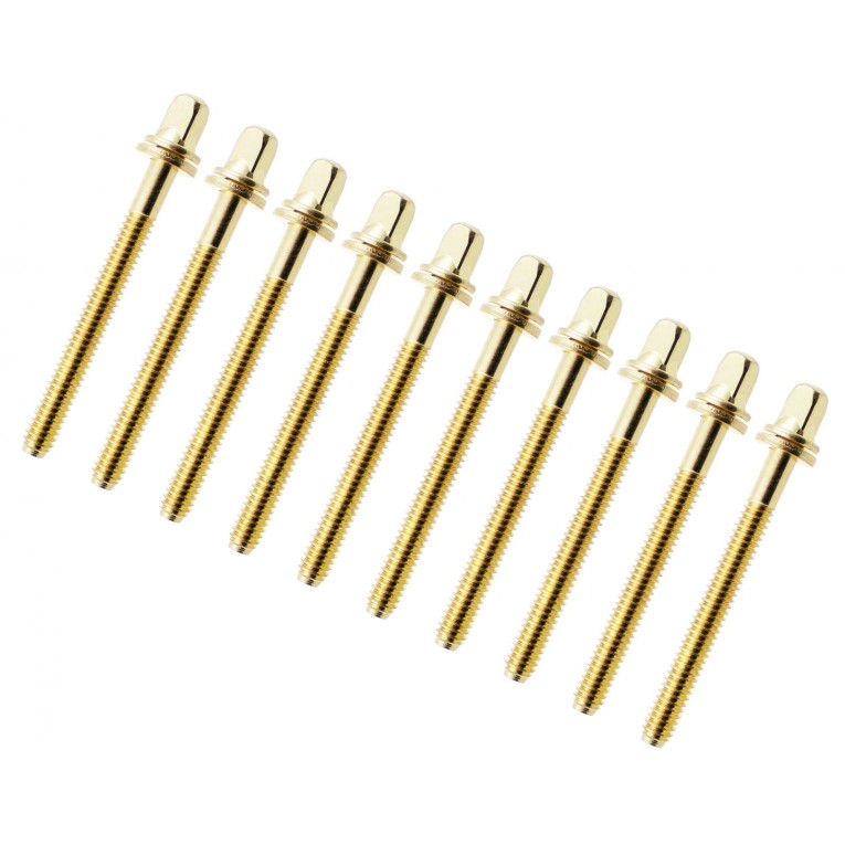 SPAREDRUM TRC-52W-BR - 52MM TENSION ROD BRASS WITH WASHER - 7/32" THREAD (X10)