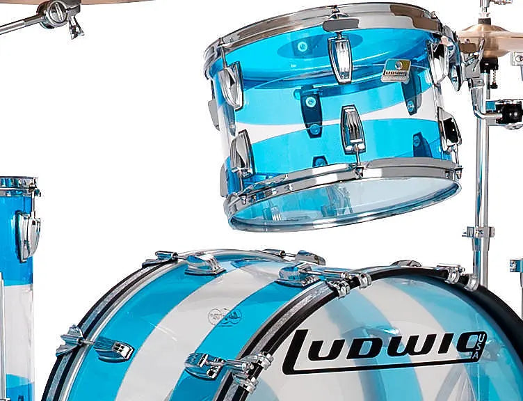 Ludwig Vistalite Fab 50th Anniversary Shell Drumkit - Blue Clear Blue