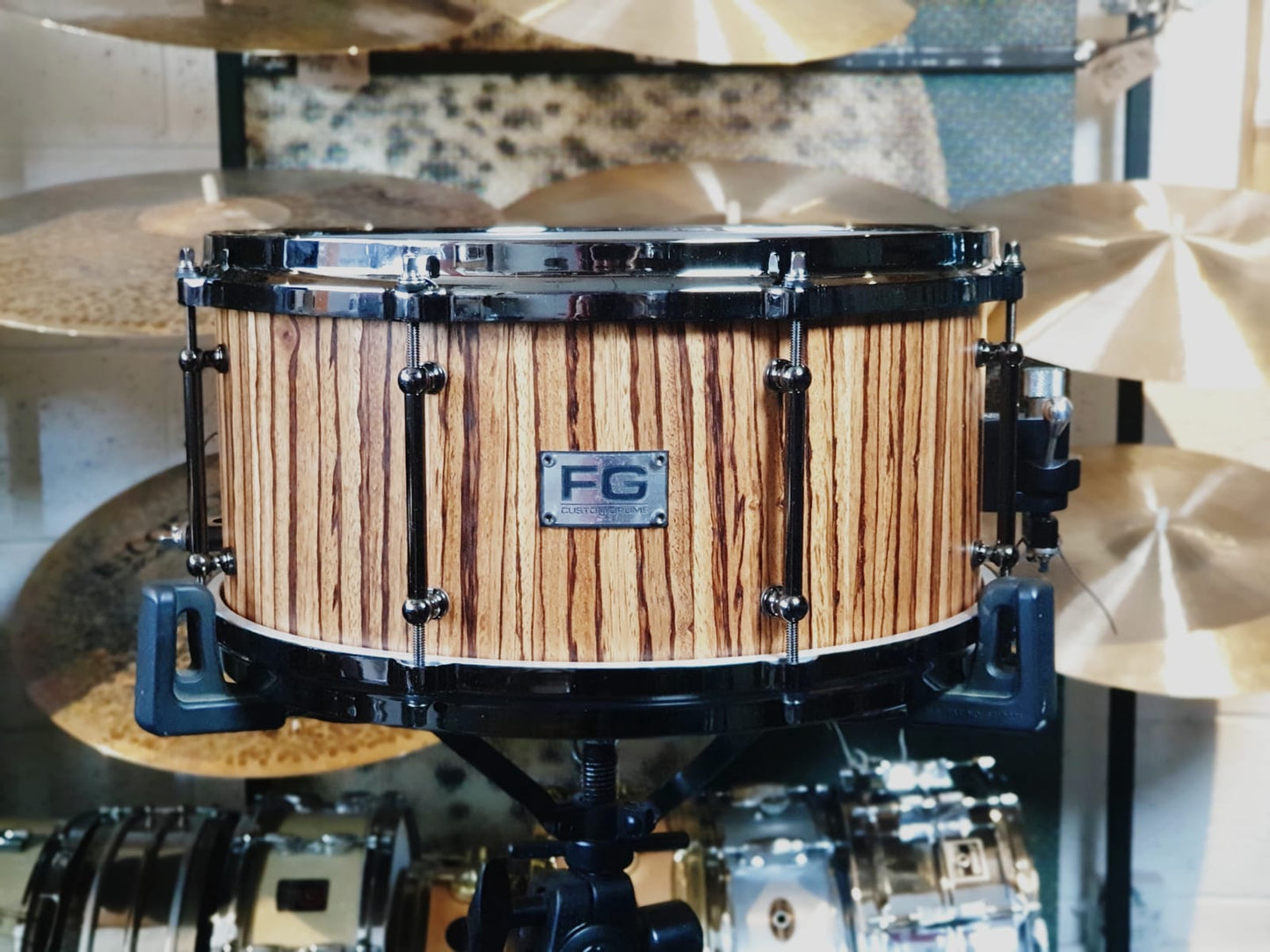 FG Drums - Zebrano Stave 14" x 6.5" Snare Drum