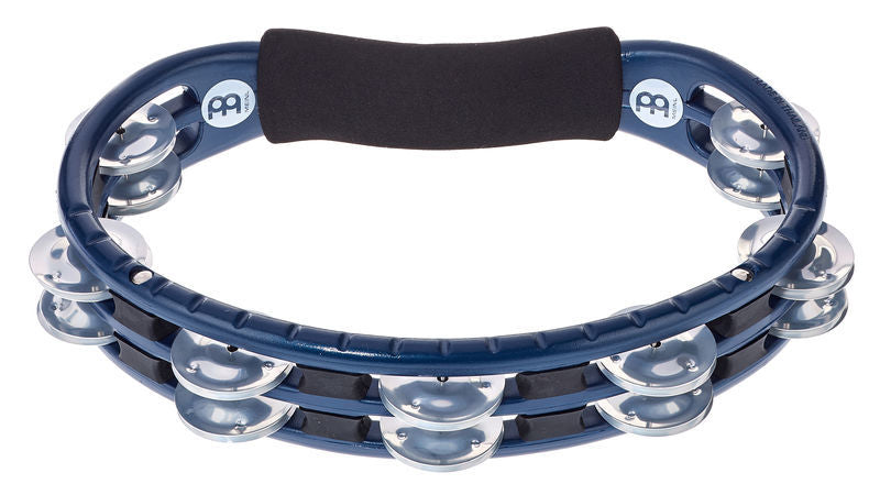 Meinl Hand Held ABS Tambourine, Double Row Aluminium Jingles, Blue 