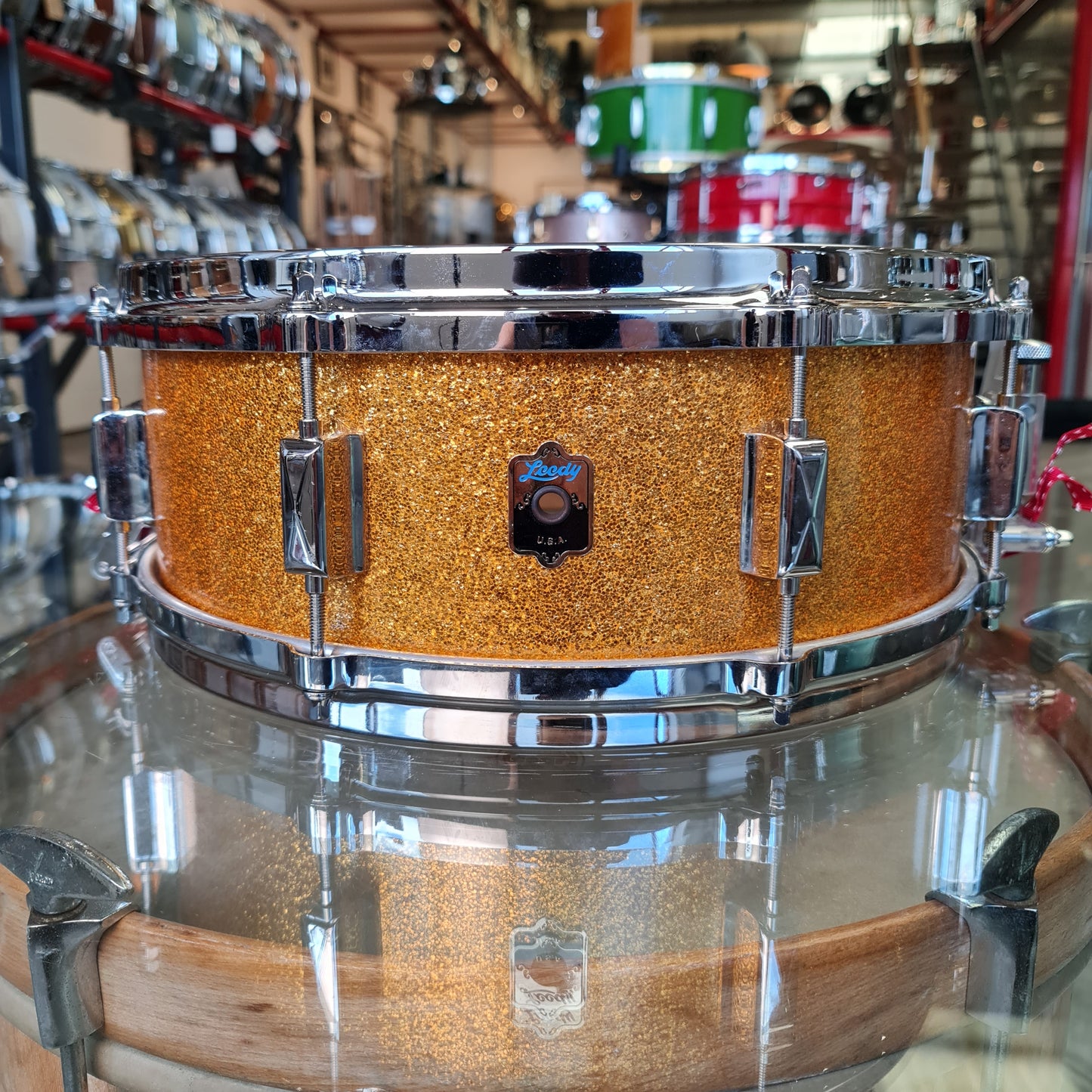 Leedy Broadway NOS 14x5 - GOLD SPARKLE