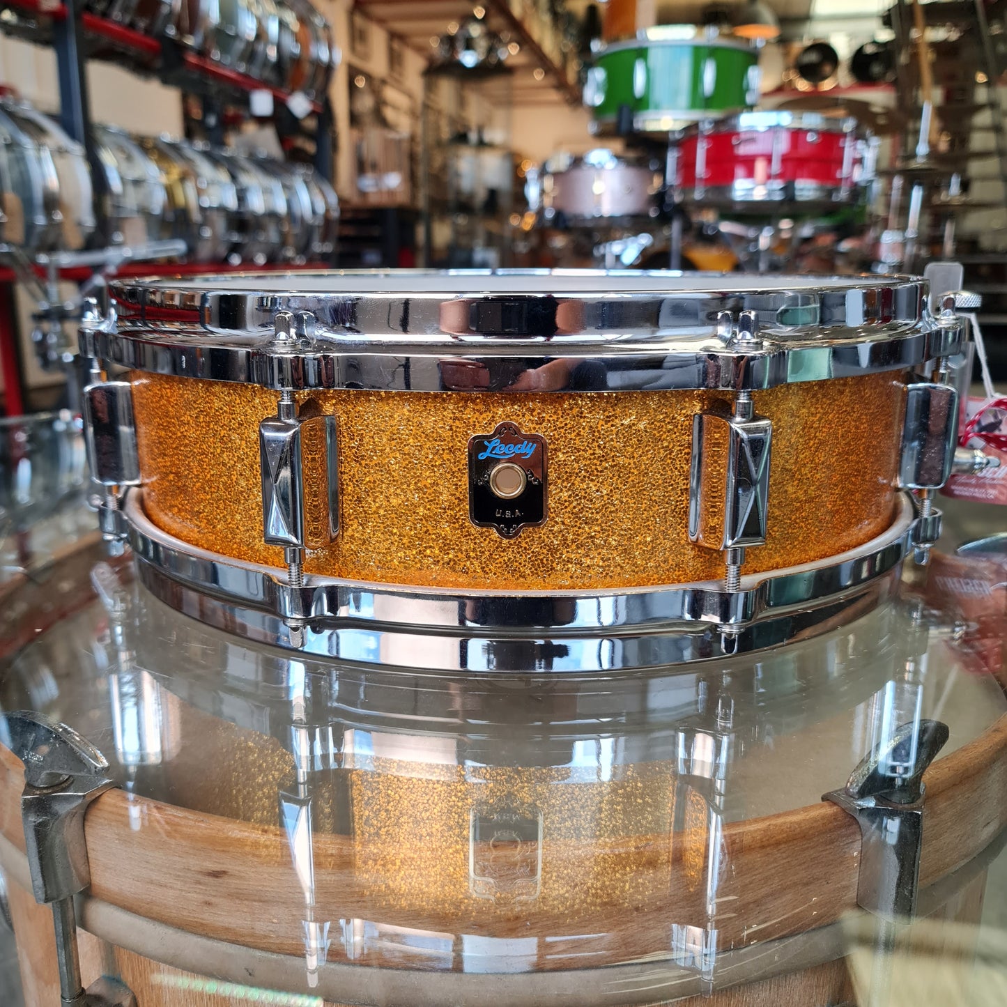 Leedy Broadway NOS 14x5 - GOLD SPARKLE