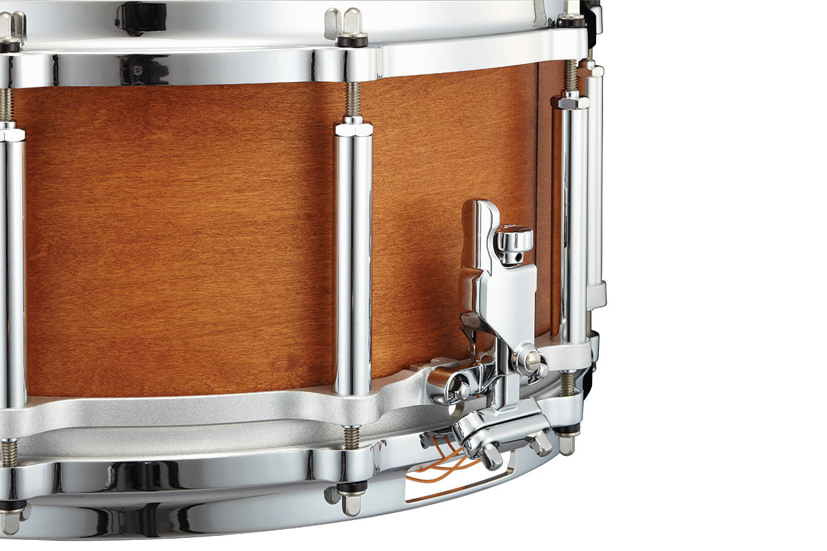 Pearl Free Floater 14" x 6.5'' Maple/Mahogany Snare Drum in Satin Amber Mahogany