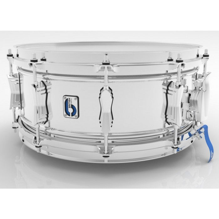 British Drum Co. - Chrome Over Brass 14" X 6" BlueBird Snare Drum