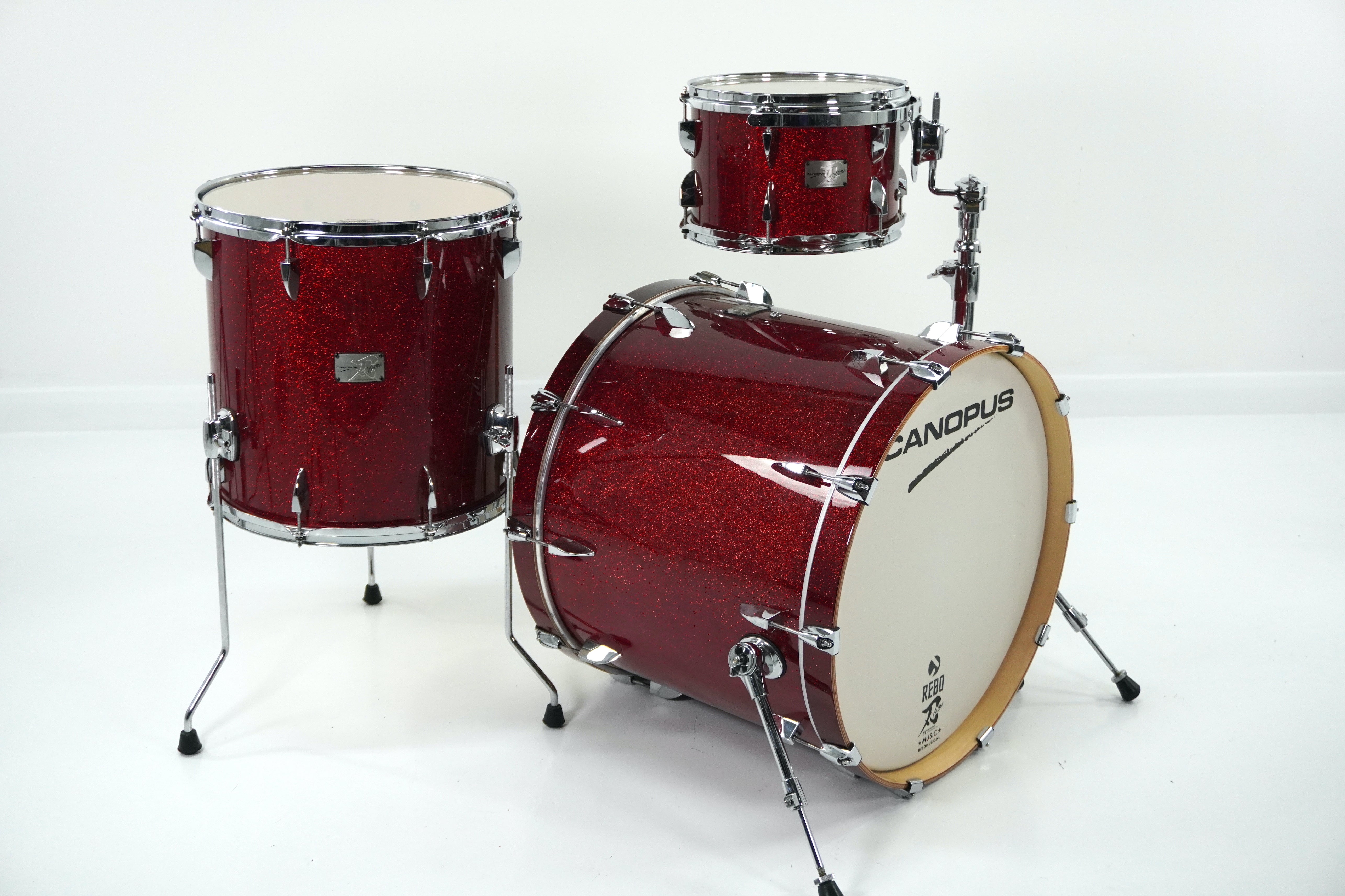 Canopus Yaiba II Red Sparkle Drum Kit