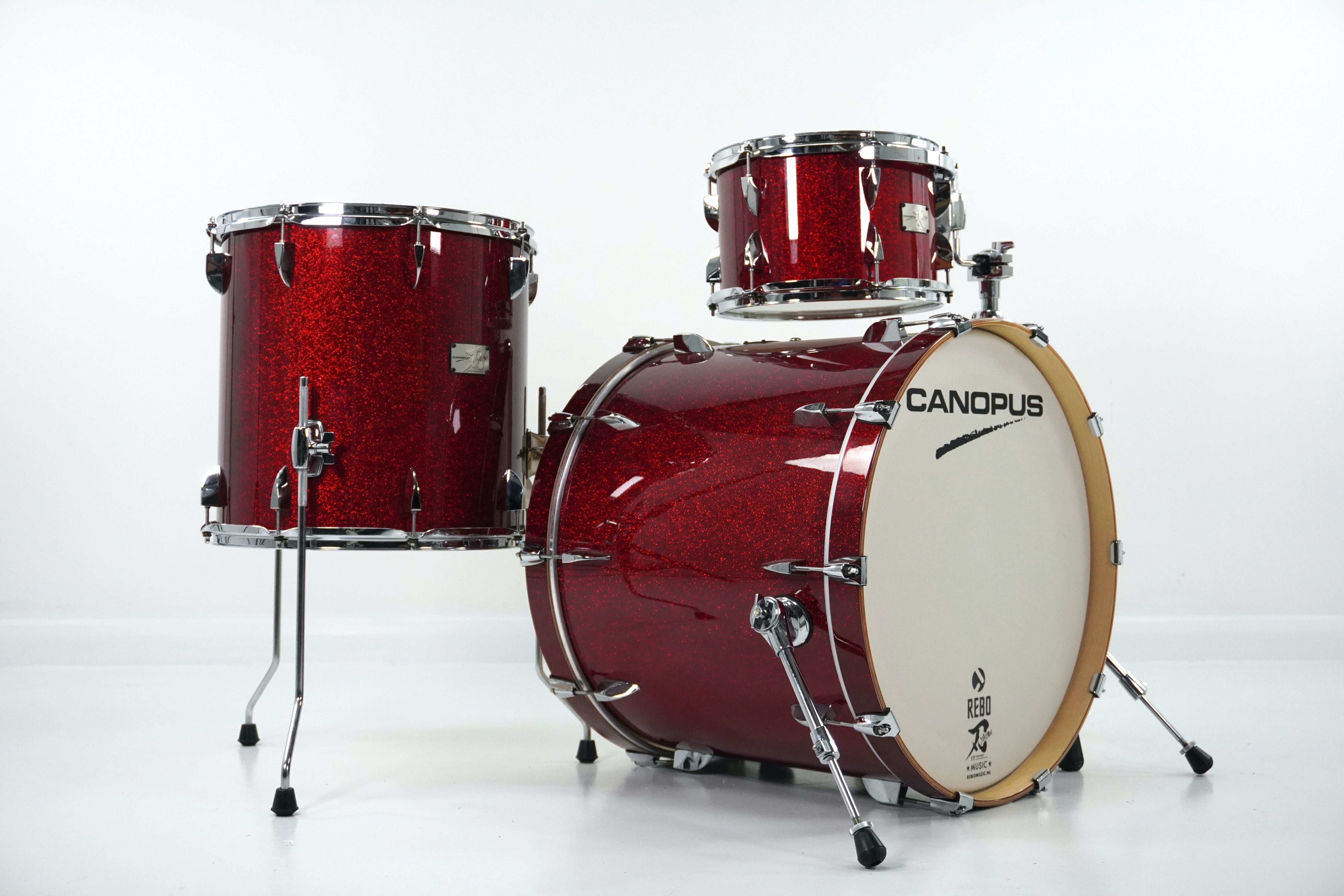 Canopus Yaiba II Red Sparkle Drum Kit