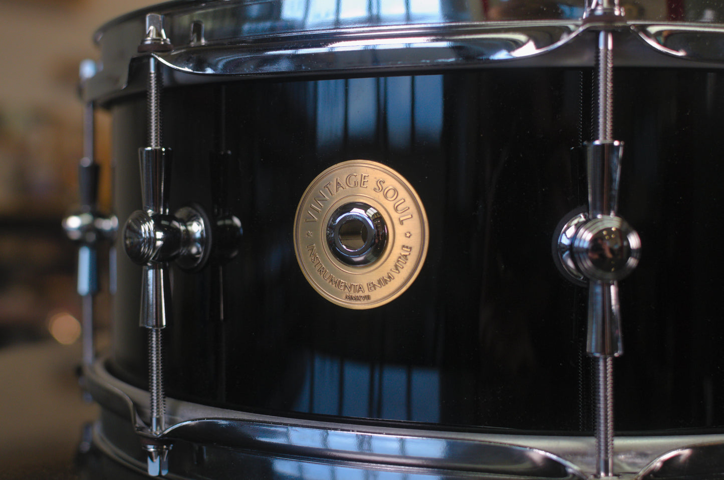 Vintage Soul Steel Series 14x5.5" Snare Drum - Black Lacquer