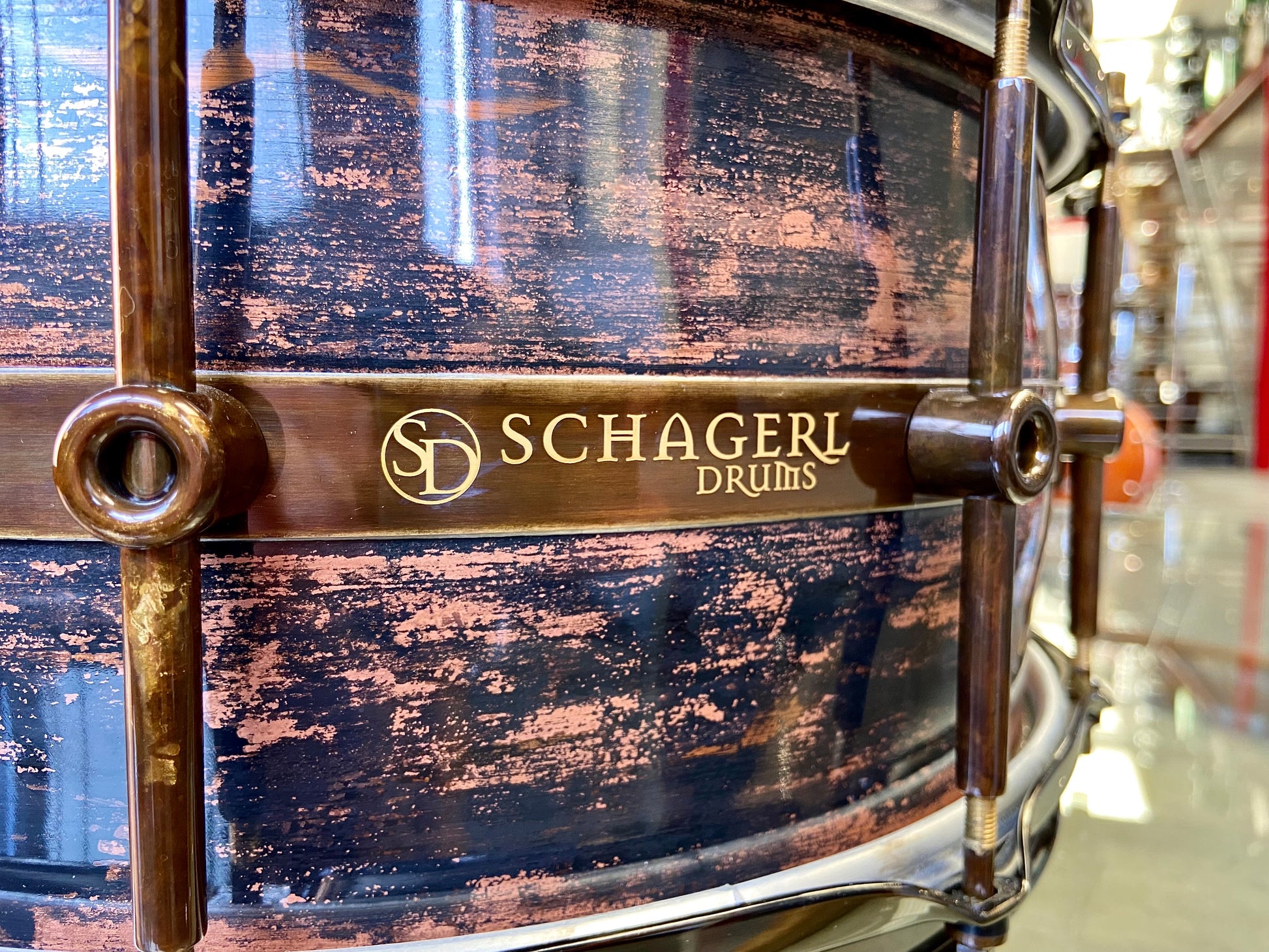 Schagerl Persephone Snare Drum 14x6.5 Copper Dark Vintage
